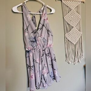 Final Touch Lilac Floral Flowy Romper